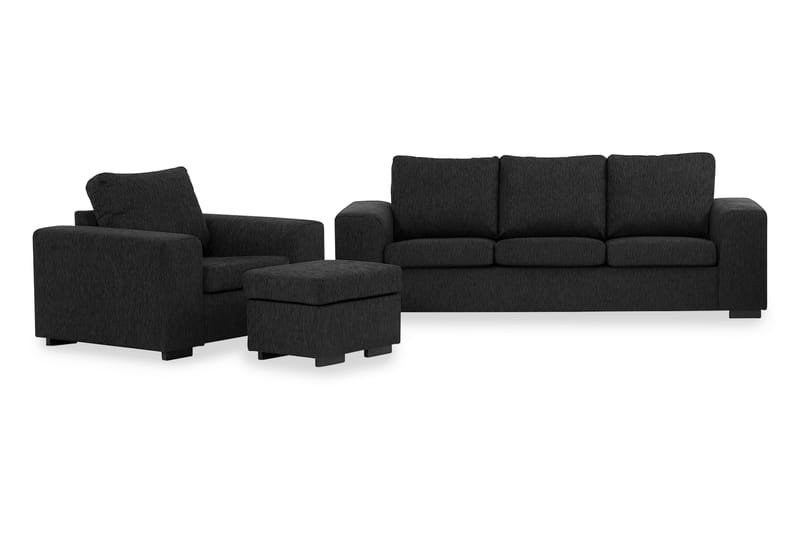 Link 3+1+Puf 60 Sort - Møbler - Sofaer - Sofagrupper