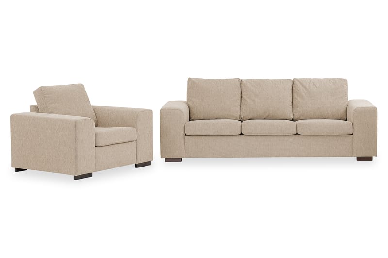 Link Sofagruppe 3-pers+Lænestol - Beige - Møbler - Sofaer - Sofagrupper