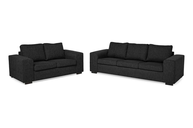 Link Sofagruppe 3-pers+2-its - Sort - Møbler - Sofaer - Sofagrupper