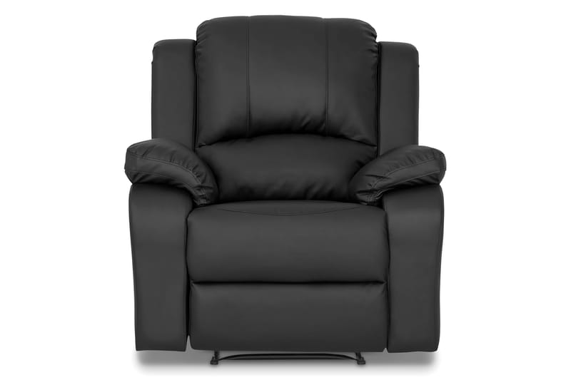 Norbo Recliner Sofagruppe 3+1 Kunstlæder - Sort - Møbler - Sofaer - Sofagrupper