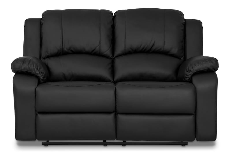 Norbo Recliner Sofagruppe 3+2 Kunstlæder - Sort - Møbler - Sofaer - Sofagrupper