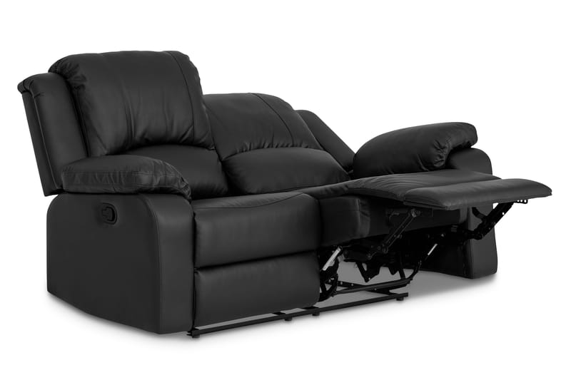 Norbo Recliner Sofagruppe 3+2 Kunstlæder - Sort - Møbler - Sofaer - Sofagrupper