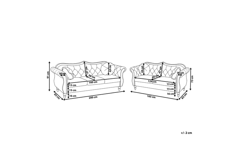 Skien sofagruppe 2-pers. + 3-pers - Beige - Møbler - Sofaer - Sofagrupper