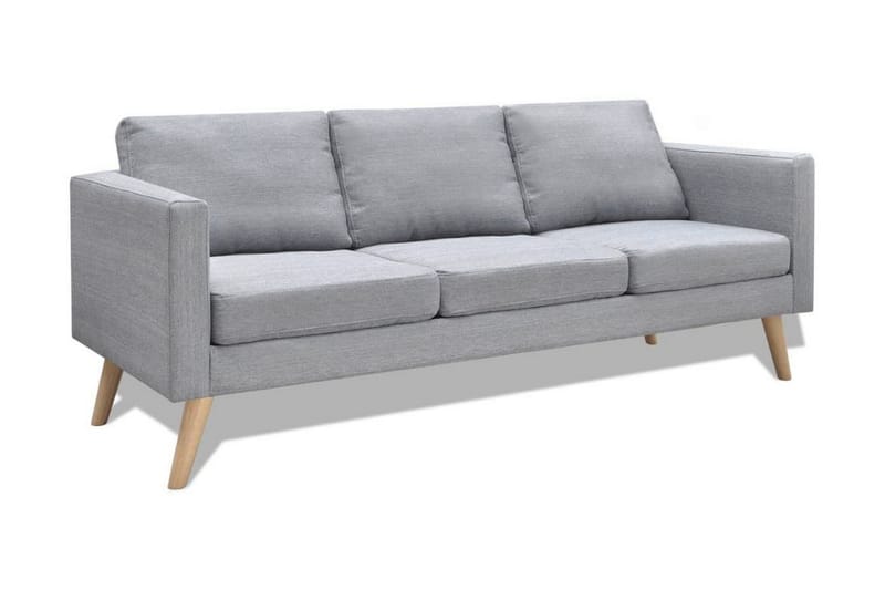 Sofasæt 2-Pers. Og 3-Pers. Sofa Stof Lysegrå - Grå - Møbler - Sofaer - Sofagrupper