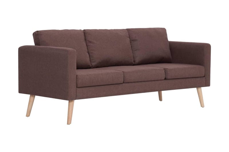 Sofasæt I 2 Dele Stof Brun - Brun - Møbler - Sofaer - Sofagrupper