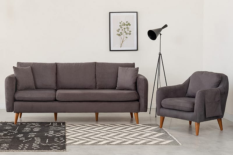 Sofiko Sofagruppe - Antracit - Møbler - Sofaer - Sofagrupper