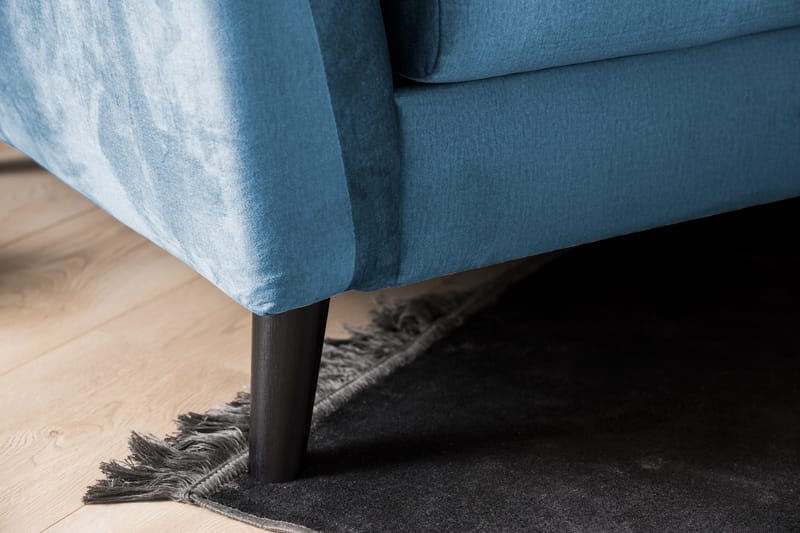 Trend Sofagruppe 2,5+2-Pers Velour - Blå - Møbler - Sofaer - Sofagrupper