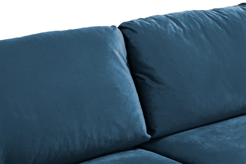 Trend Sofagruppe 2,5+2-Pers Velour - Blå - Møbler - Sofaer - Sofagrupper