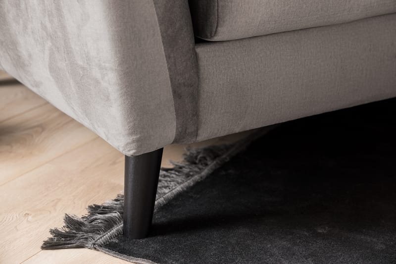 Trend Sofagruppe 2,5+2-Pers+Lænestol+Fodskammel Velour - Brun - Møbler - Sofaer - Sofagrupper