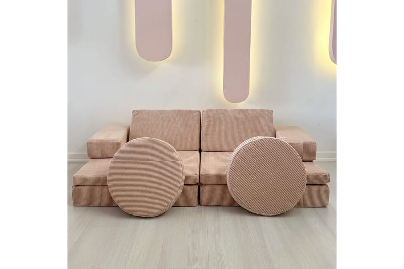 Deliones Sovesofa - Lyserød - Møbler - Sofaer - Sovesofaer - 2 personers sovesofa