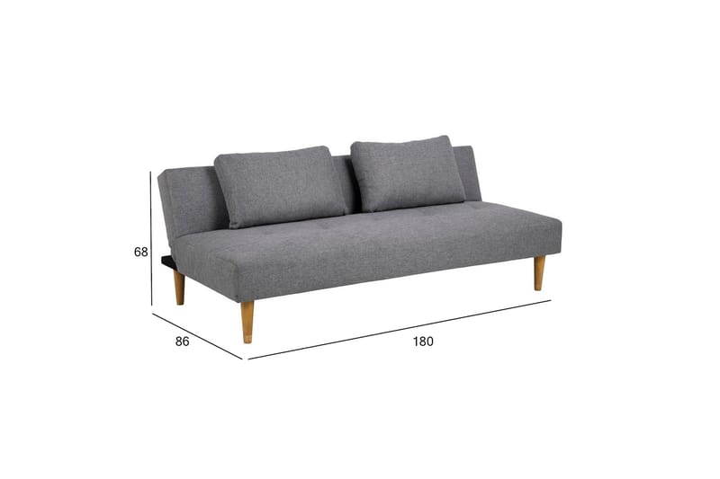 Lucca Sovesofa Lysegrå - Møbler - Sofaer - Sovesofaer - 2 personers sovesofa