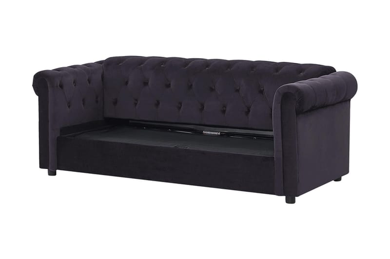 Amiens Sovesofa - Sort - Møbler - Sofaer - Sovesofaer - 3 personers sovesofa