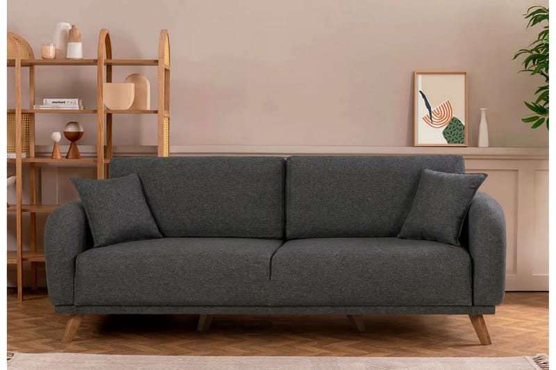 Malkiat Sovesofa - Antracit - Møbler - Sofaer - Sovesofaer - 3 personers sovesofa