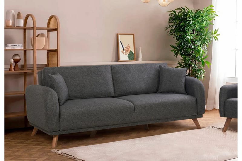 Malkiat Sovesofa - Antracit - Møbler - Sofaer - Sovesofaer - 3 personers sovesofa