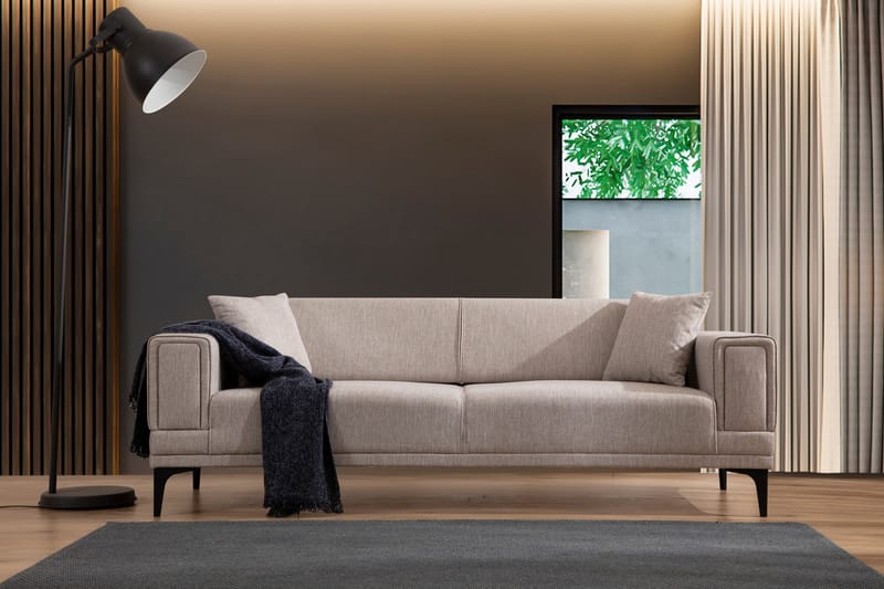 Naoko 3-Pers. Sovesofa - Lysebrun - Møbler - Sofaer - Sovesofaer - 3 personers sovesofa