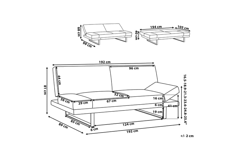 Ramsholt sovesofa - Grå - Møbler - Sofaer - Sovesofaer - 4 personers sovesofa