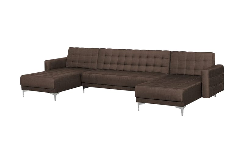 5-personers sofa med sovefunktion brun Chaiselongsofa - Brun - Møbler - Sofaer - Sovesofaer