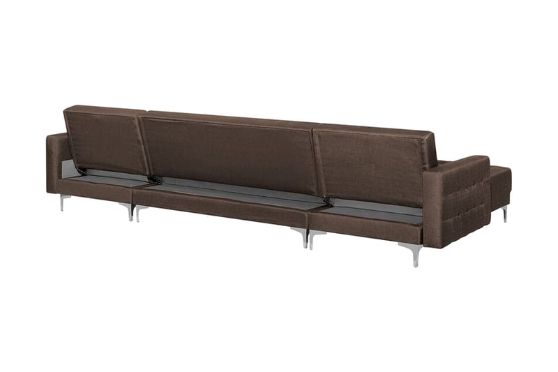 5-personers sofa med sovefunktion brun Chaiselongsofa - Brun - Møbler - Sofaer - Sovesofaer