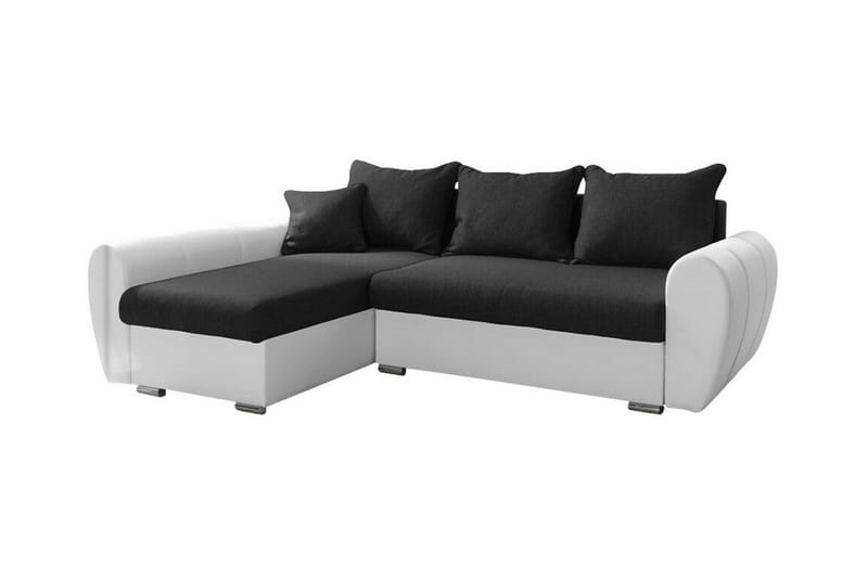 Abbeyfield 3-personers Hjørnesovesofa - Sort/Hvid - Møbler - Sofaer - Sovesofaer