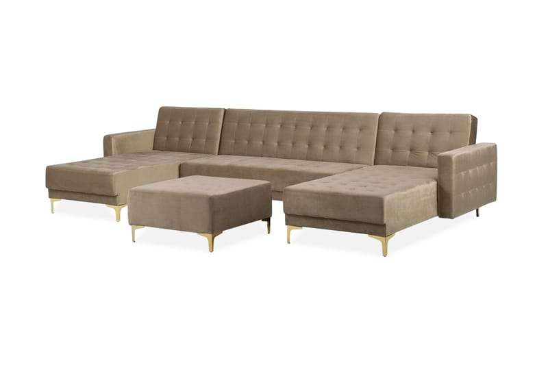 Aberdeen Chaiselongsofa med Fodskammel - Beige - Møbler - Sofaer - Sovesofaer