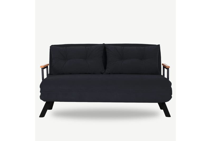 Alfredton Sovesofa 2-personers 175x133 cm - Sort - Møbler - Sofaer - Sovesofaer