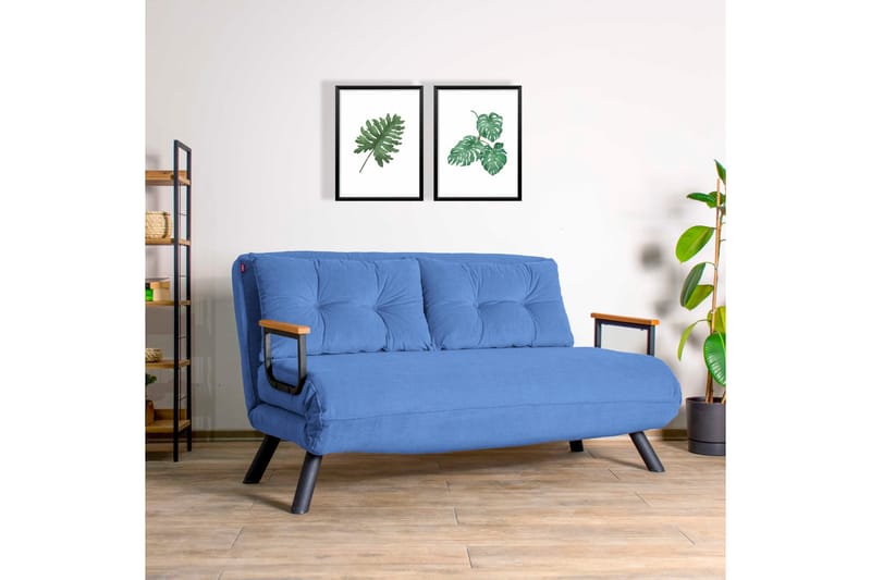 Alfredton Sovesofa 2-personers 175x133 cm - Blå - Møbler - Sofaer - Sovesofaer