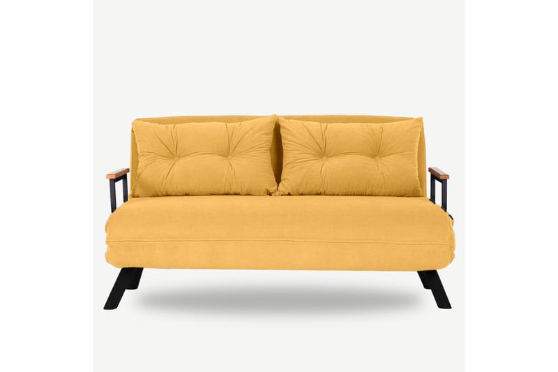 Alfredton Sovesofa 2-personers 175x133 cm - Sennepsgul - Møbler - Sofaer - Sovesofaer