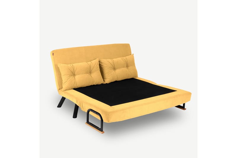 Alfredton Sovesofa 2-personers 175x133 cm - Sennepsgul - Møbler - Sofaer - Sovesofaer