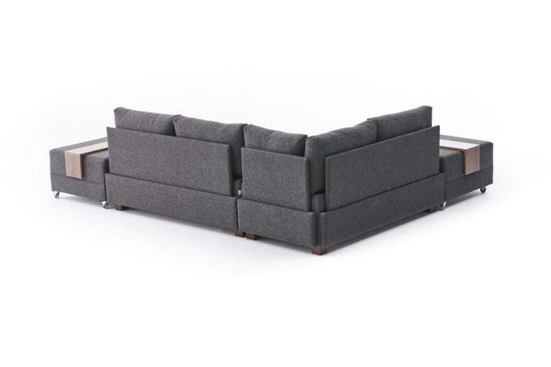 Algeria Sovesofa m. Chaiselong 4-Pers. 140x190 - Antracit - Møbler - Sofaer - Sovesofaer