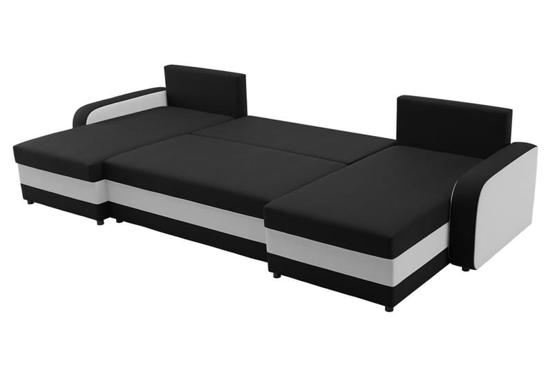 Alvared 4-person Sovesofa med dobbelt Chaiselong og Opbevari - Velour/Mørkegrøn/Grå - Møbler - Sofaer - Sovesofaer