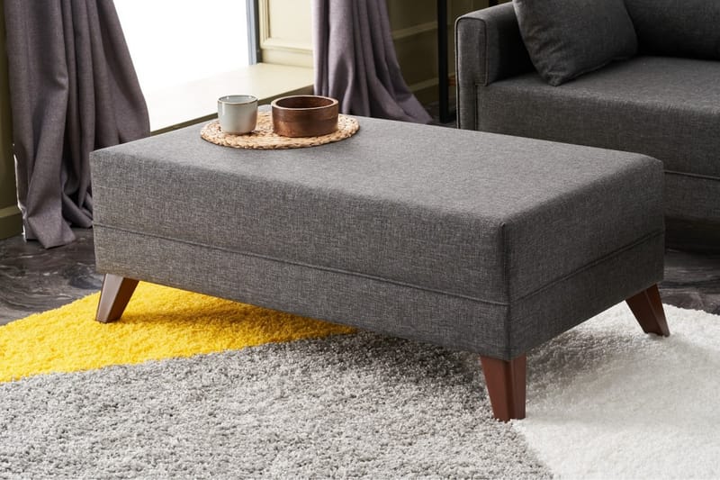 Antigua Mini Sovesofa med Chaiselong Højre - Antracit/Brun - Møbler - Sofaer - Sovesofaer