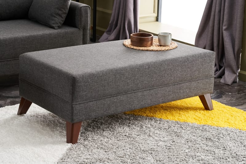 Antigua Mini Sovesofa med Chaiselong Venstre - Antracit/Brun - Møbler - Sofaer - Sovesofaer