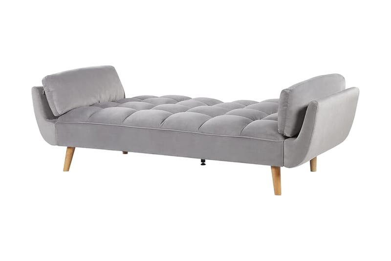 Asaby 3-Pers. Sovesofa - Velour/Grå - Sovesofaer - 3 personers sovesofa