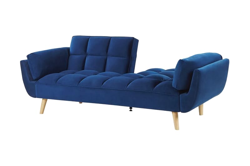 Asaby 3-Pers. Sovesofa - Velour/Mørkeblå - Møbler - Sofaer - Sovesofaer