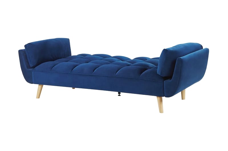 Asaby 3-Pers. Sovesofa - Velour/Mørkeblå - Møbler - Sofaer - Sovesofaer