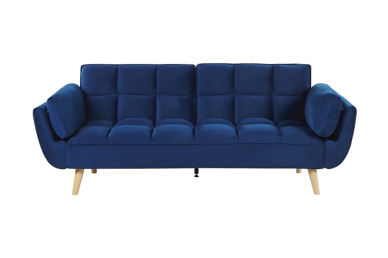 Asaby 3-Pers. Sovesofa - Velour/Mørkeblå - Møbler - Sofaer - Sovesofaer