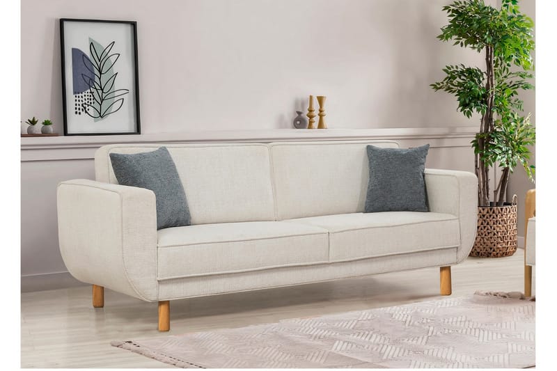 Austen 3-personers Sovesofa - Creme - Møbler - Sofaer - Sovesofaer