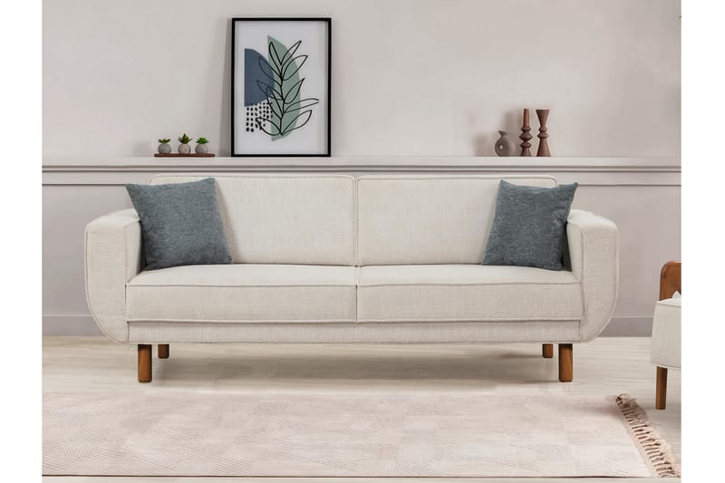 Austen 3-personers Sovesofa - Creme - Møbler - Sofaer - Sovesofaer