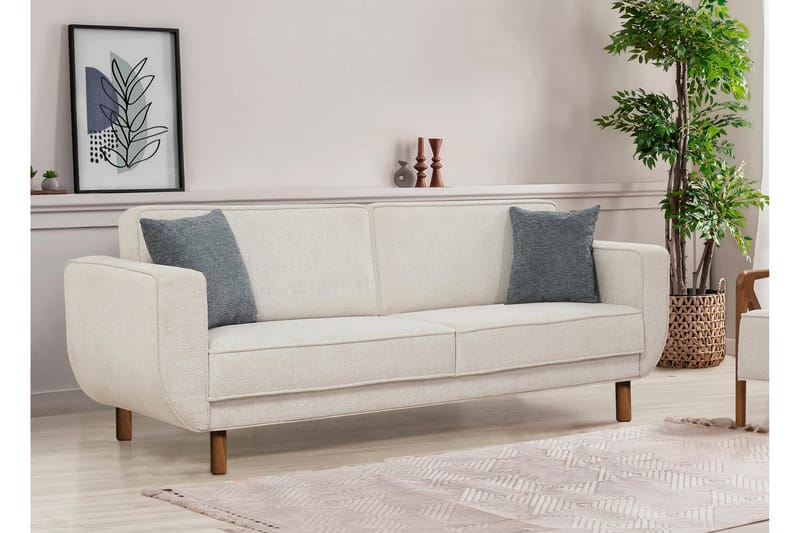 Austen 3-personers Sovesofa - Creme - Møbler - Sofaer - Sovesofaer