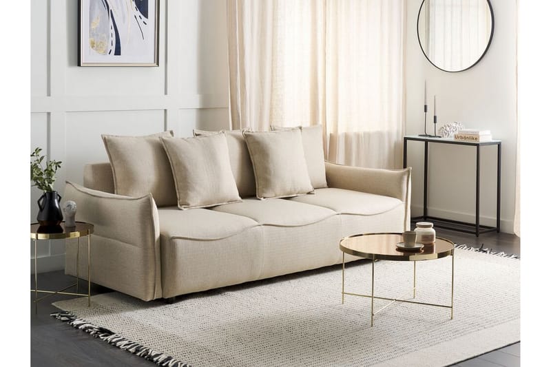 Balendin Sovesofa 3-personers - Beige/Sort - Møbler - Sofaer - Sovesofaer