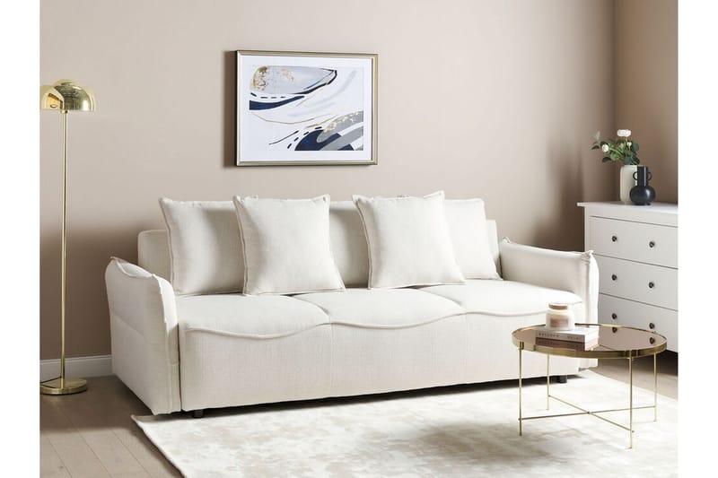 Balendin Sovesofa 3-personers - Creme/Sort - Møbler - Sofaer - Sovesofaer