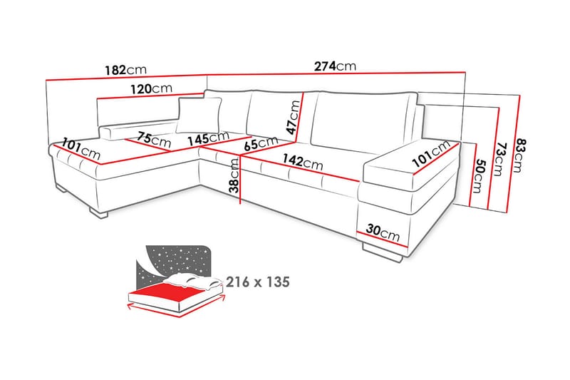 Bangkok mini hjørnesofa - Grøn - Møbler - Sofaer - Sovesofaer