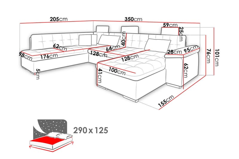 Borgstena 2-Pers. Sovesofa - Møbler - Sofaer - Sovesofaer