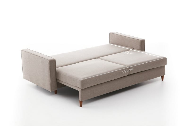 Braneles Sovesofa 3-personer - Beige - Møbler - Sofaer - Sovesofaer