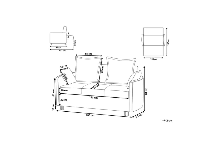 Brinkburn Sovesofa - Beige - Møbler - Sofaer - Sovesofaer