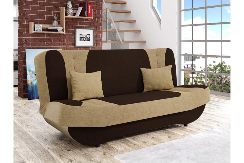 Burralla Sovesofa 2-personers - Beige/Brun - Møbler - Sofaer - Sovesofaer