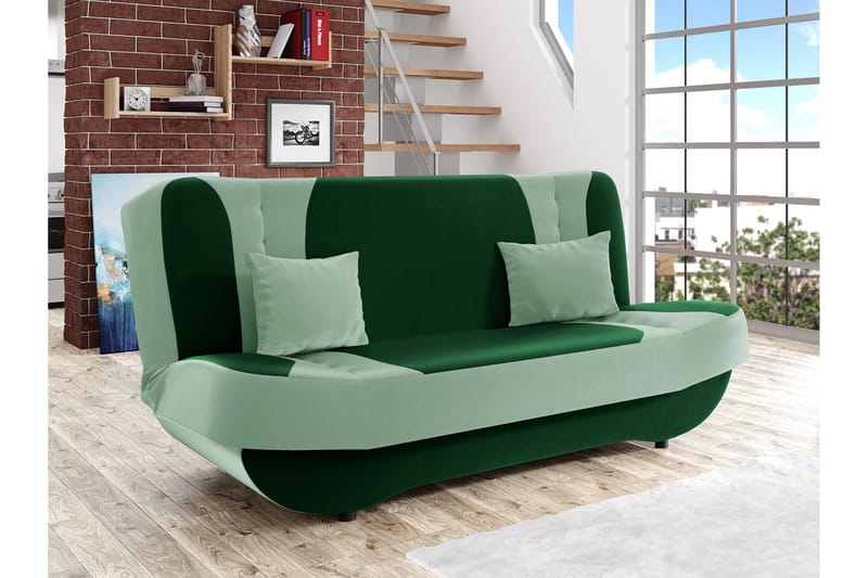 Burralla Sovesofa 2-personers - Grøn - Møbler - Sofaer - Sovesofaer