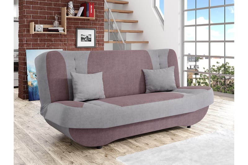 Burralla Sovesofa 2-personers - Grå/Rosa - Møbler - Sofaer - Sovesofaer