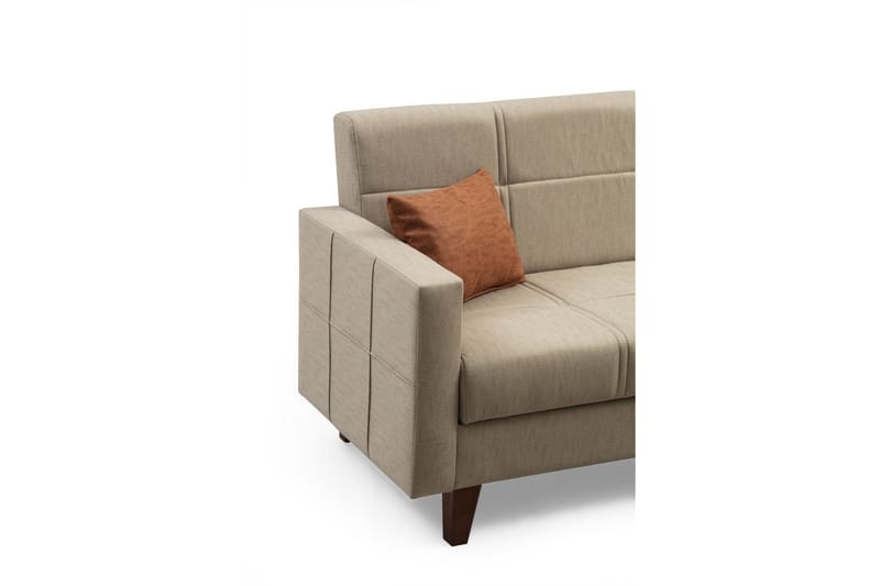 Darcia Sovesofa med Chaiselong 3-personers - Beige - Møbler - Sofaer - Sovesofaer