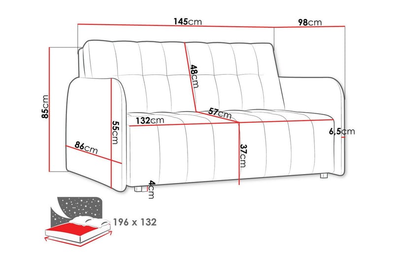 Denegal 2-personers Sovesofa - Mørkegrøn/Blå - Møbler - Sofaer - Sovesofaer